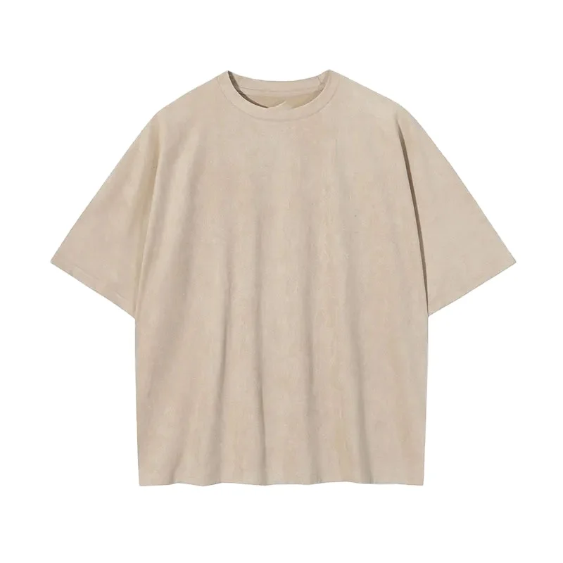 New 2023 Heavyweight Organic cotton oversized Drop Shoulder plus size blank White t- shirt for men