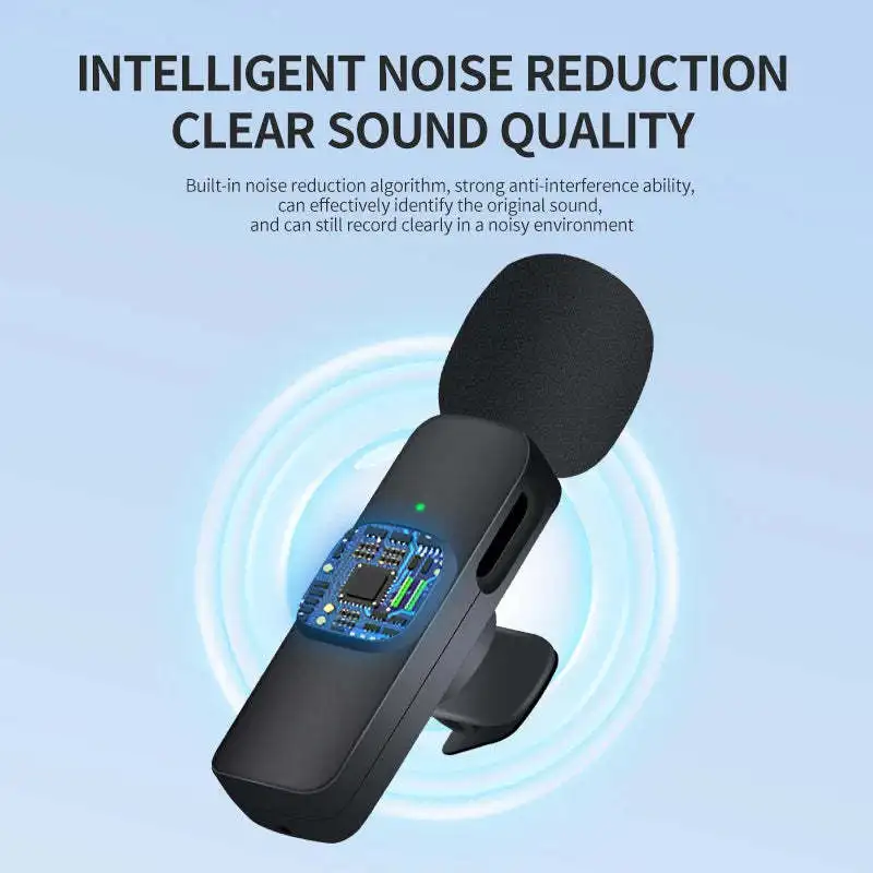Wholesale Portable Wireless Lavalier Lapel 2 Mic Wireless Microphone Tie K9 Dual Microphone
