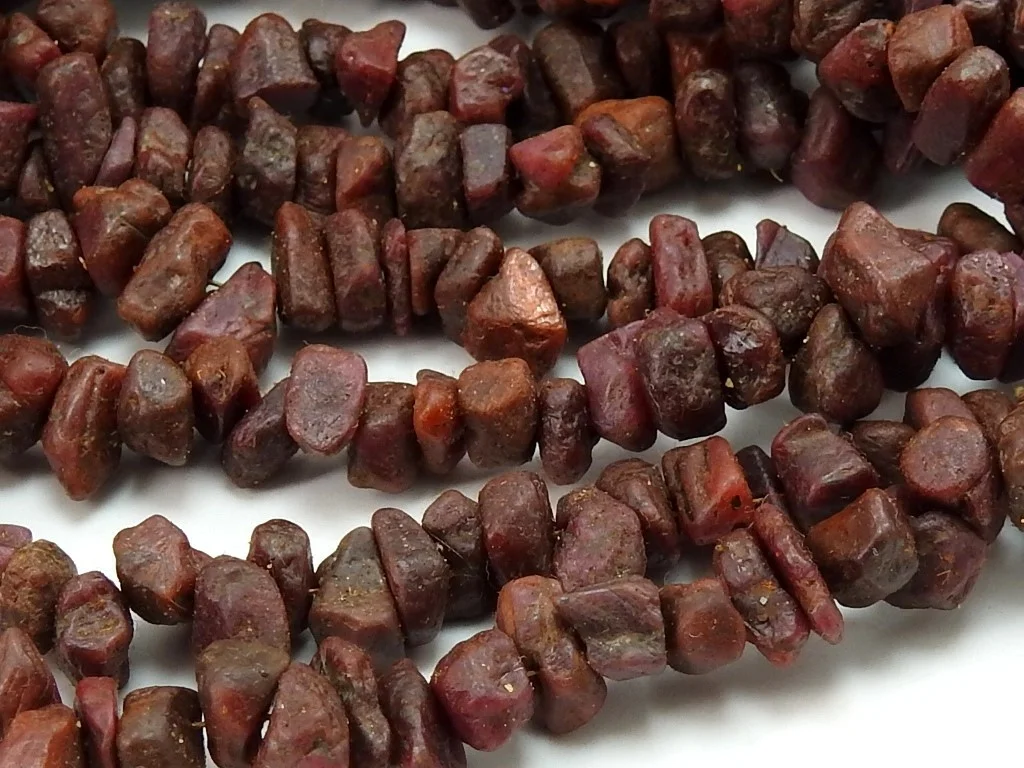 Ruby Natural Rough Bead Loose Raw Stones 16Inch Strand 11X5To5X3MM Approx Wholesaler Supplies