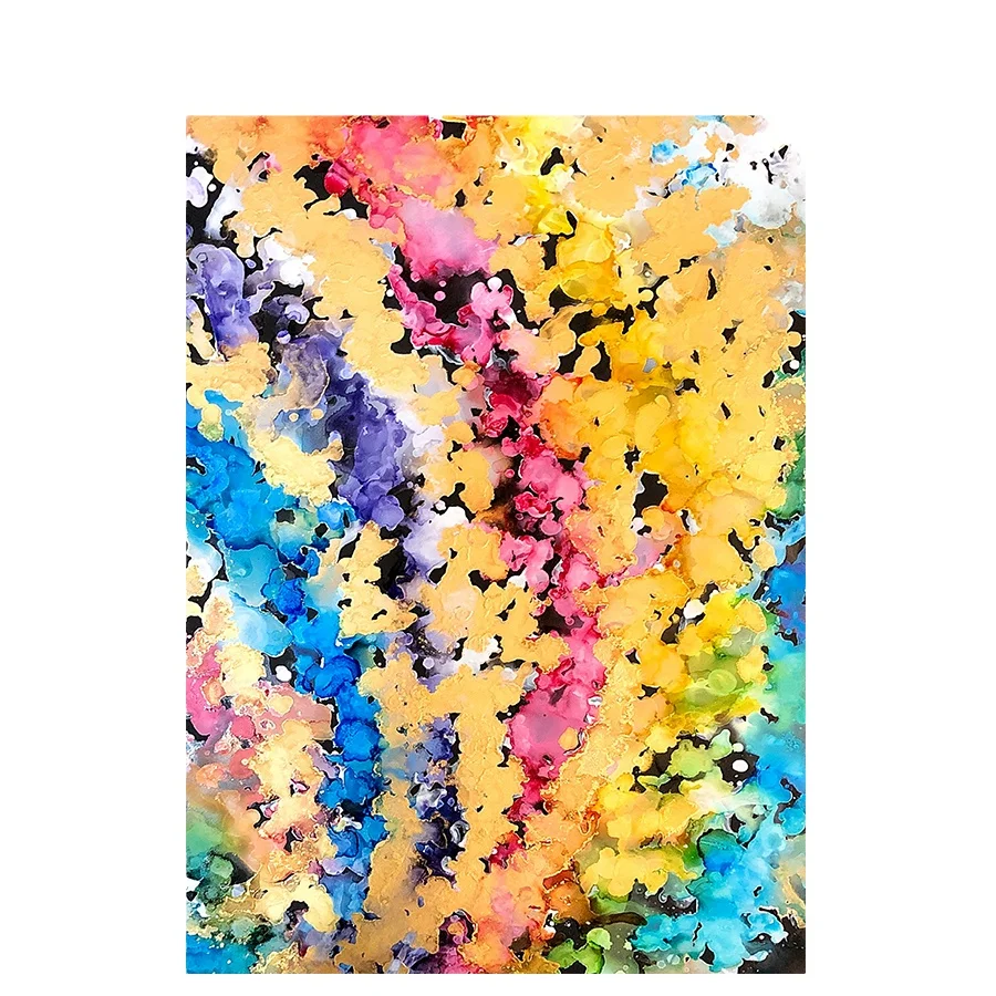 200gsm Black Alcohol Ink Paper A4 Synthetic paper sheets for alcohol ink Painting