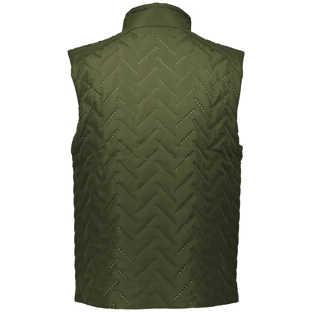 Down Logo Polyester Designer OEM High Quality Winter Warm Polyester Vest Sleeveless Custom Casual Wear with Full Zip Waistcoat