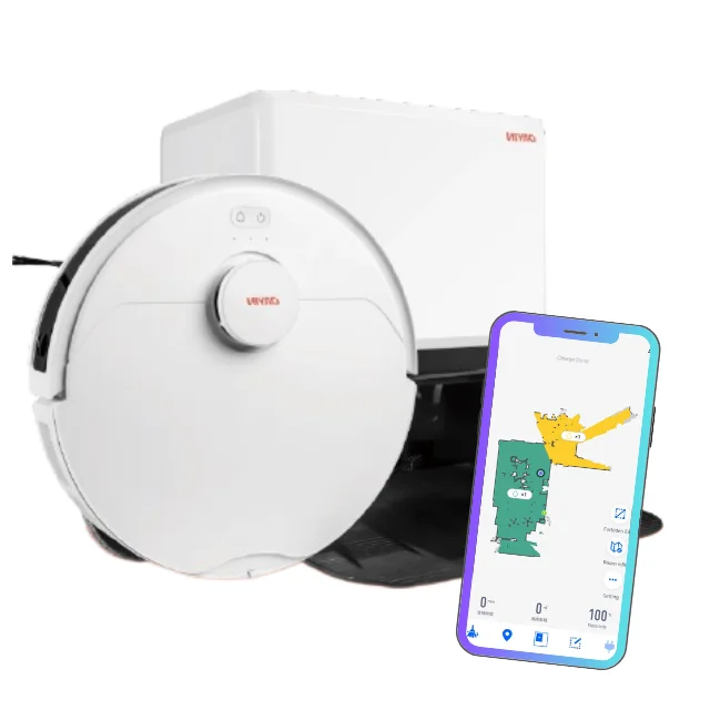 2024 New Arrival Smart Auto Charging Robot Electric Self-Cleaning Dock with Mopping and Wet/Dry Mop Functions for Household Use