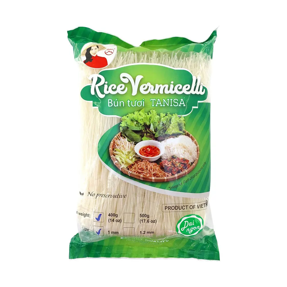 OEM приемлемый Вьетнам сухой белый рис вермишель лапша с низким содержанием углеводов лапша компания по производству Халяль, ISO, HACCP Сертификация