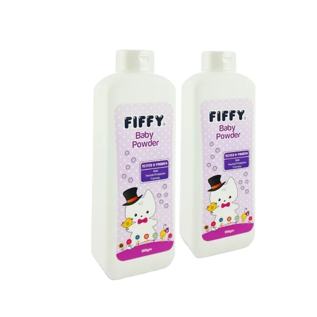 Детский двойной набор FIFFY, пудра для ухода за кожей ребенка, пудра для детского тела, тальковый порошок-500 г x 2 бутылки