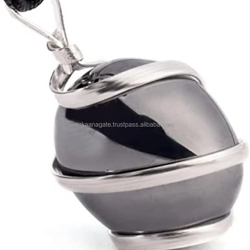 Wholesale Shungite tumbled Pendant Russian sunshine chakra crystals healing for Sale