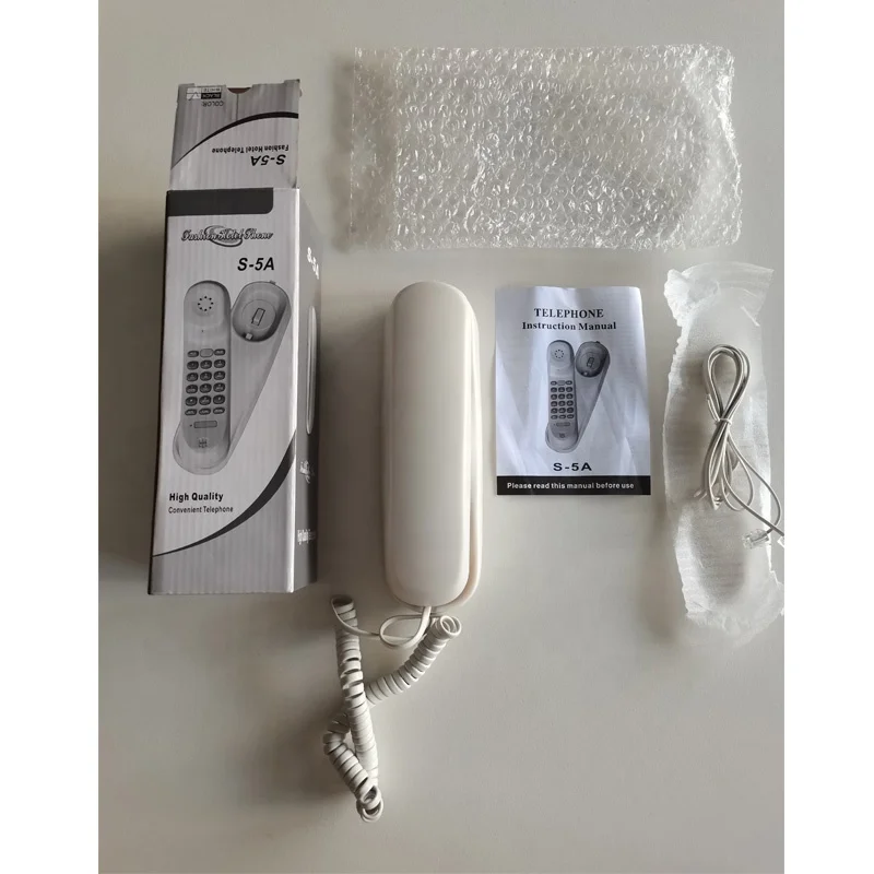 Stock Phones Slim Wired Phone Portable Trim Line Analog Telephone