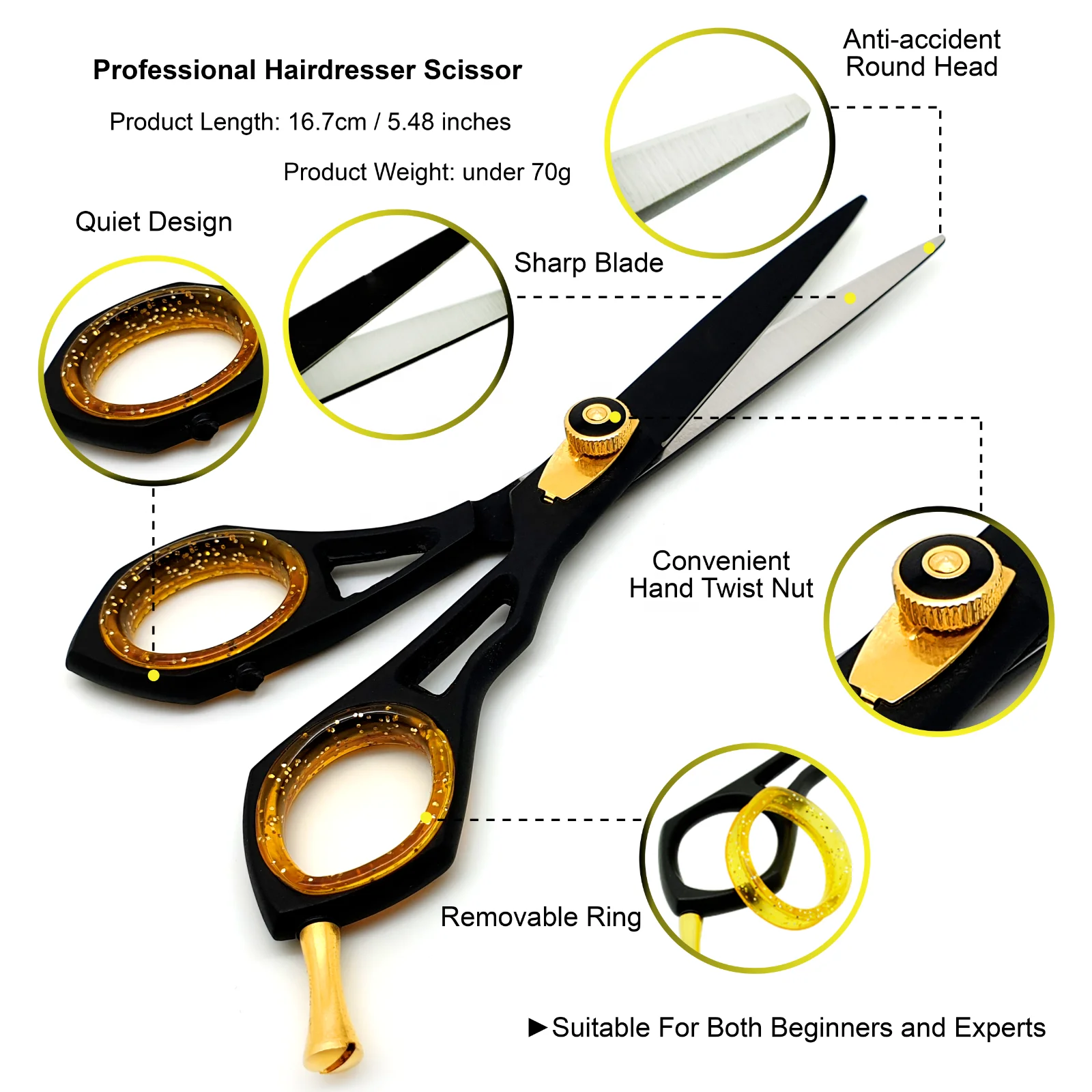 Salon Proficient Stylist Haircutting Diminishing Scissors Shears Styling Dangerously sharp edges Scissor Dark