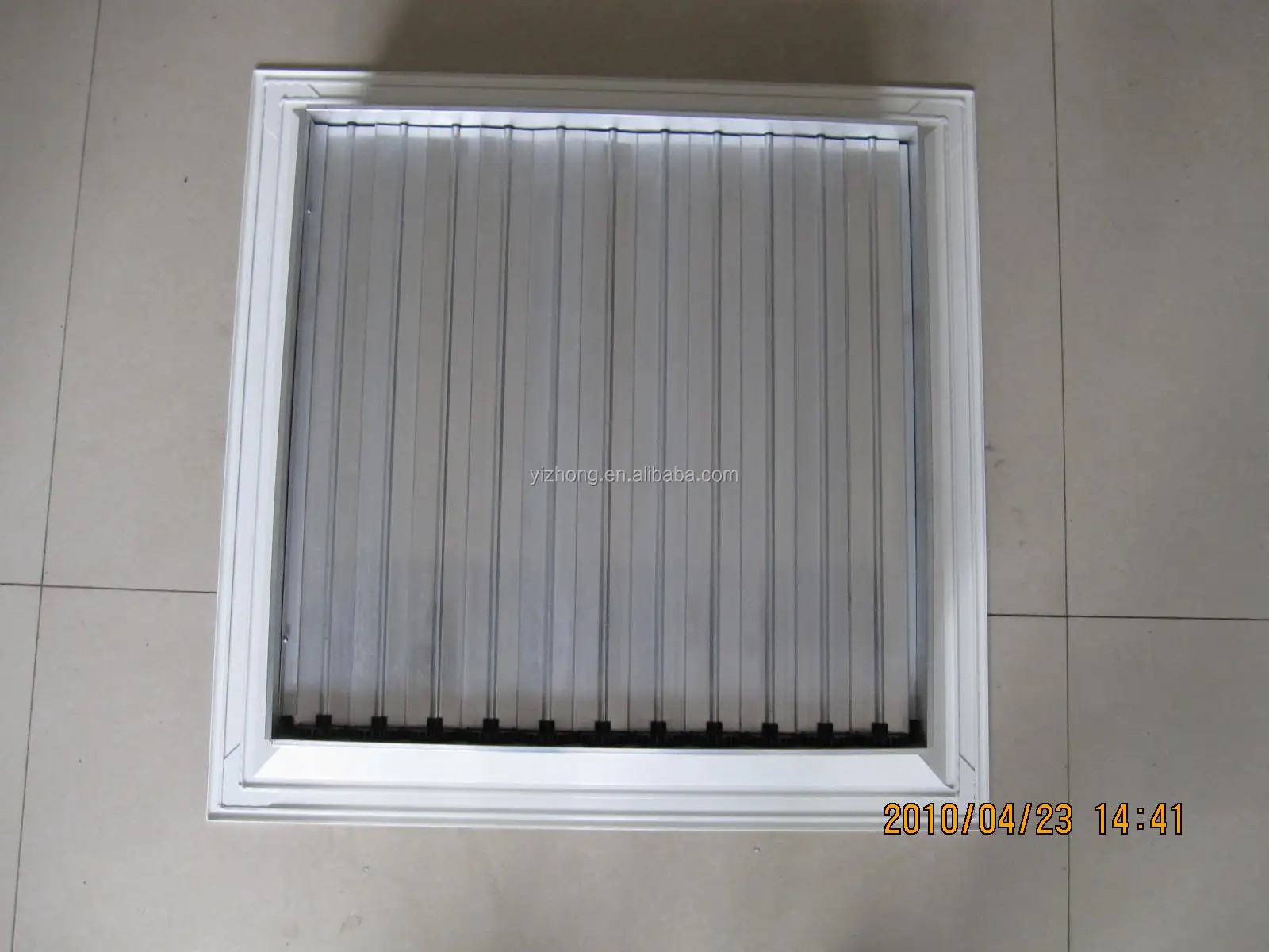 EZONG Mill Finished 400*400mm Aluminum OBD Opposed Blades Damper for square air Grille & Diffuser