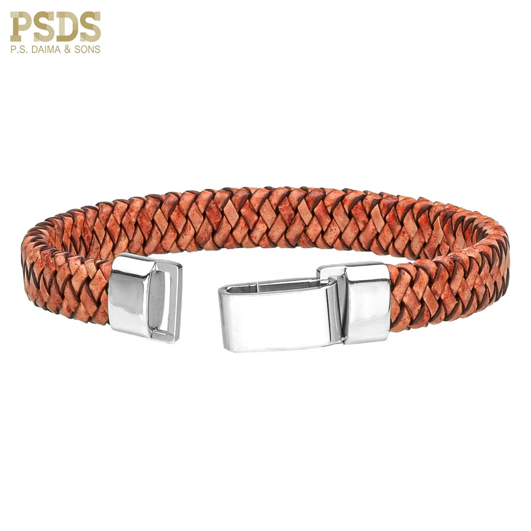 High Quality Leather Bracelet Magnetic Clasp Available In Best Price