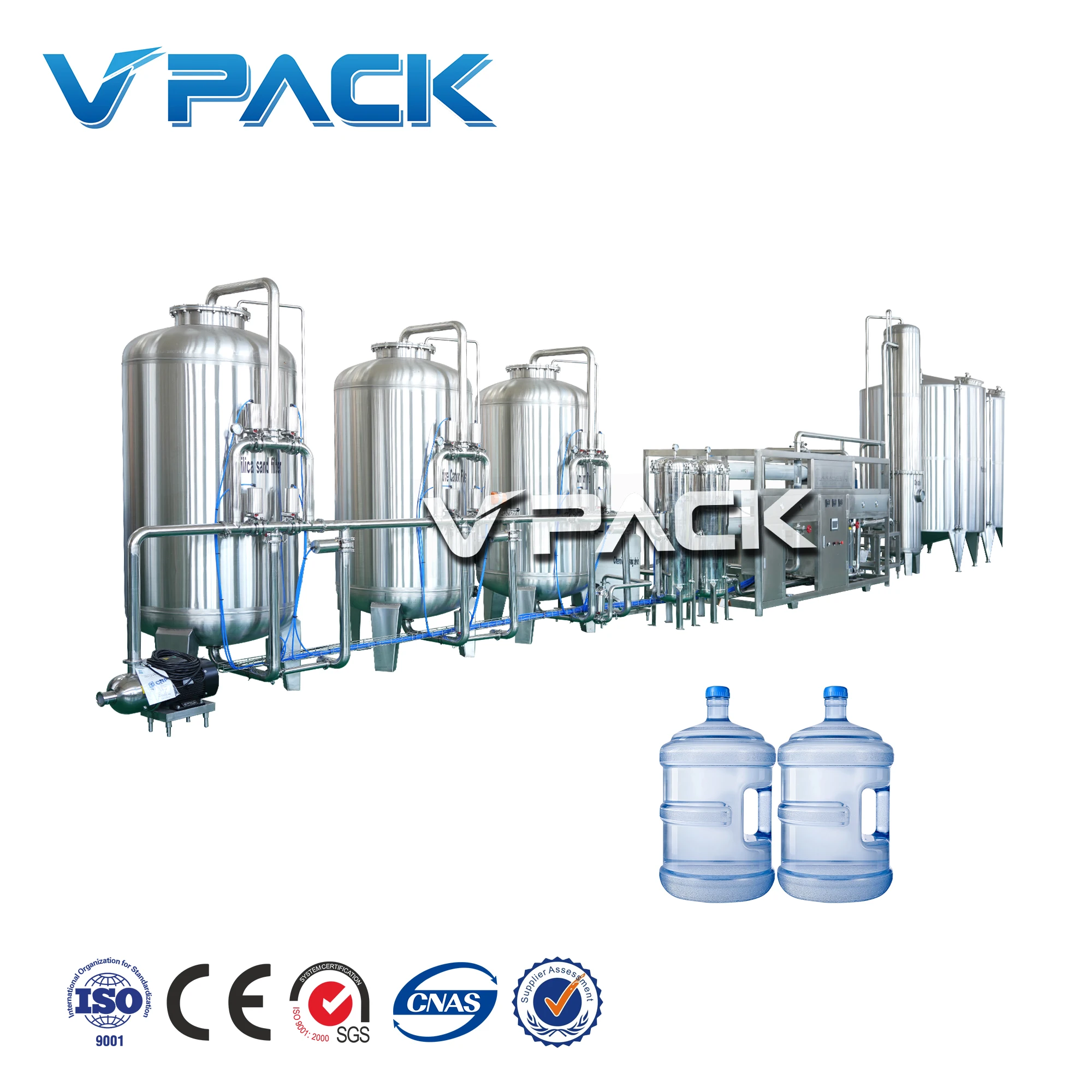 Reverse Osmosis Water Treatment System Plants/RO Drinking Water Purification System With Filter Tanks