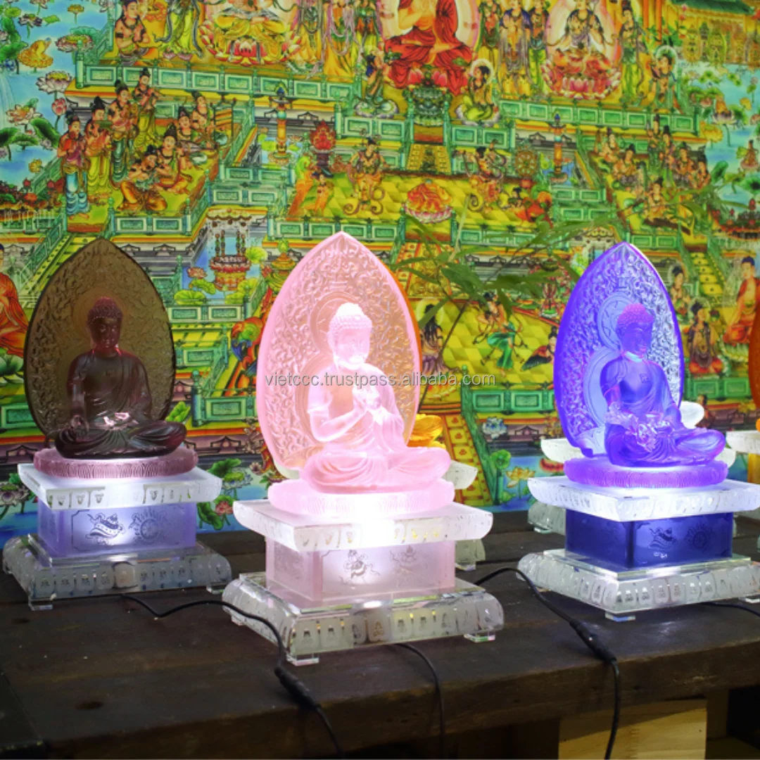 High Quality Customized Size Amitabha Statue Resin Handicraft Sculpture for Home Decoration Ceramic Style Art
