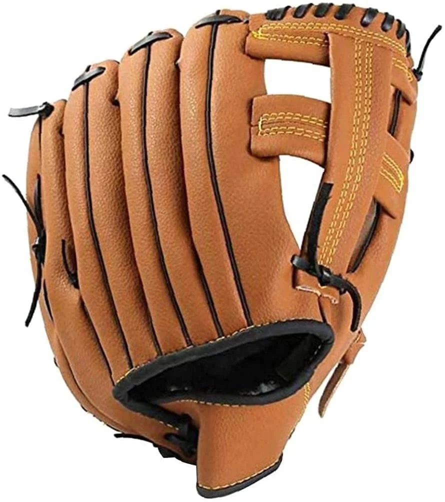 Бейсбольные перчатки высшего качества прочные из искусственной кожи для Софтбола с левой стороны молодежи оптовая продажа бейсбольные коричневого цвета