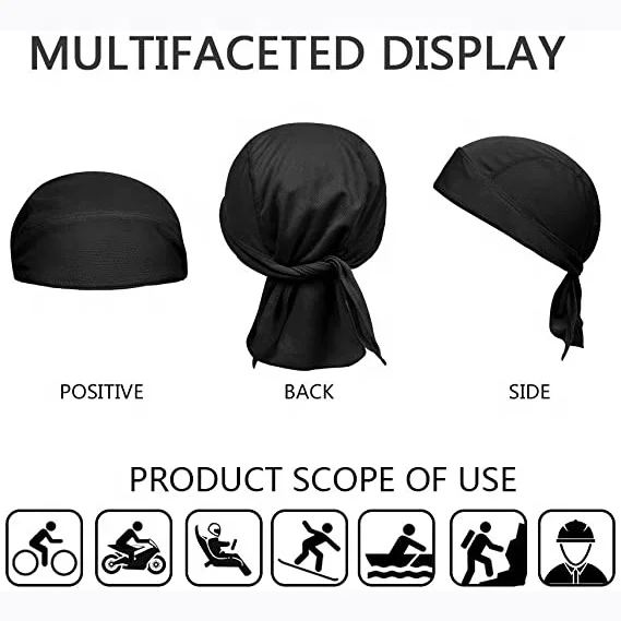 
Unisex Cycling Bandana Cap Sun UV Protection Sweat Wicking Cap Hat Skull Cap Pirate Hats 
