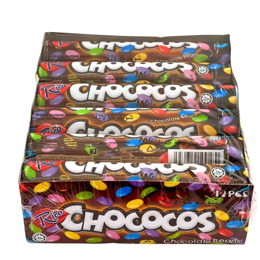 Malaysia-Manufactured Multi-Colored Choco Bean Candy Solid Black Compound Chocolate Sugary Food Sweet Nut Powder Requires Cool