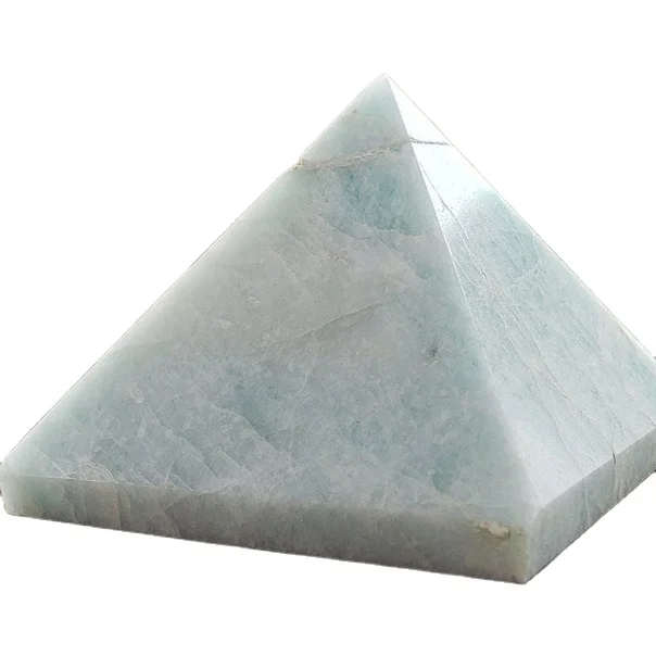 natural amazonite  crystal pyramid for  home decor and medication  healing crystal pyramid