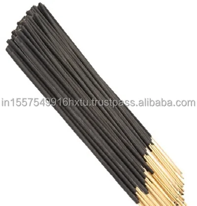 Top most selling Flat pouch packing 9 Inch black incense sticks made from charcoal and with natural perfume and fragrance