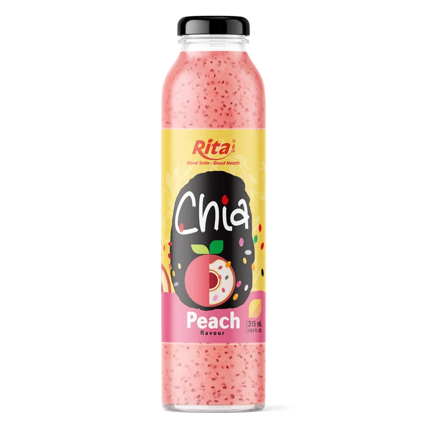 10.6 fl oz Glass Bottle Chia Seeds with Fresh Grape Juice Fast Delivery High Quality Beverages Private Label ODM OEM