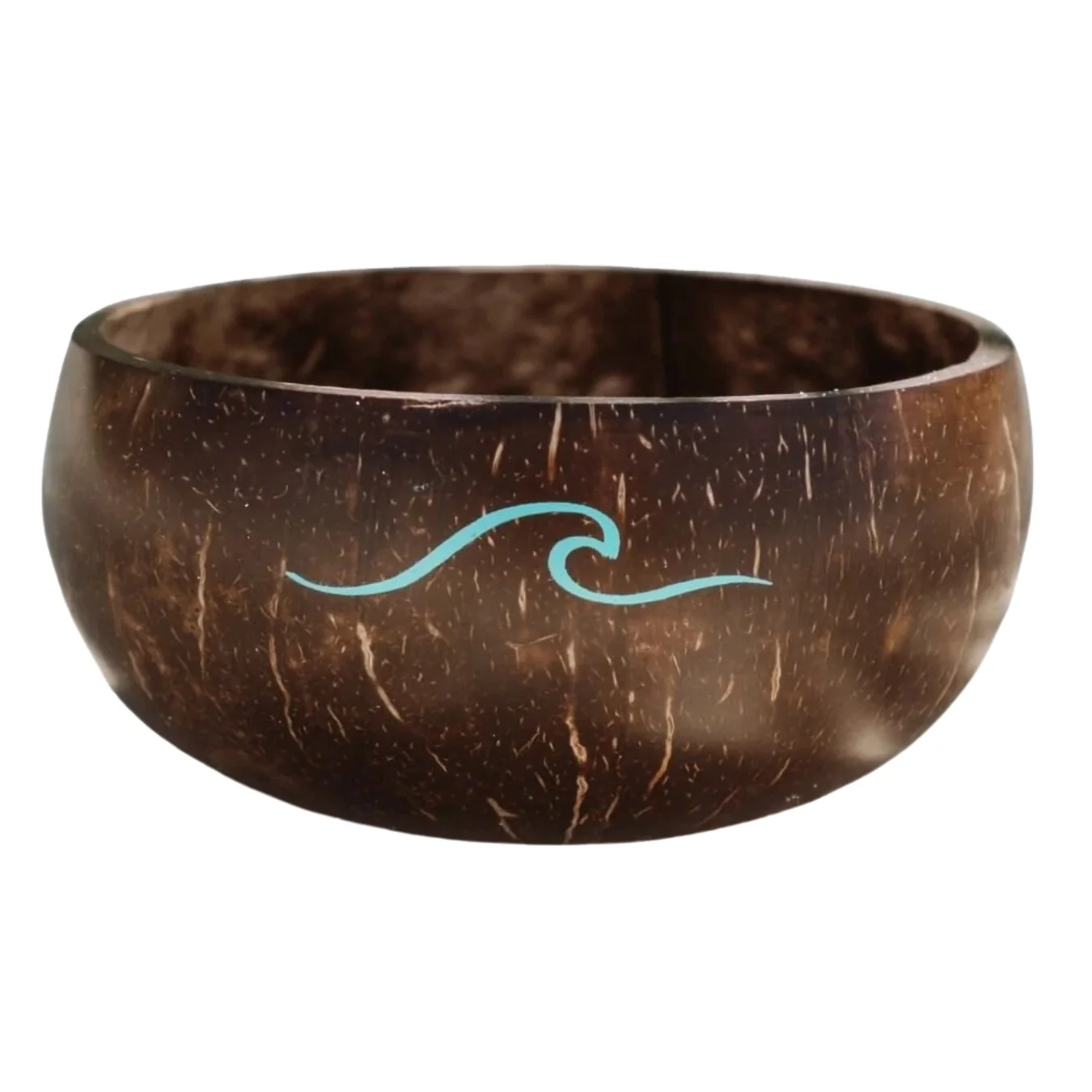 Coastal organic eco-friendly rustic lacquer coconut bowls biodegradable natural coconut bowl dark brown