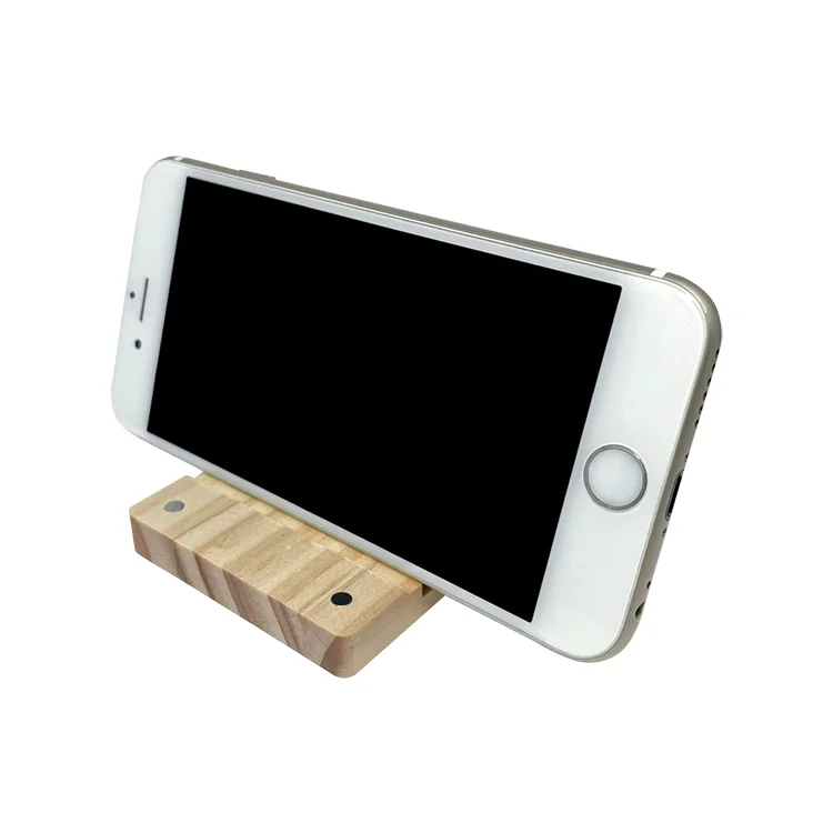 Wood Block Portable Mirror Mobile Phone Holder Stand Cat Green for Phone Accessories