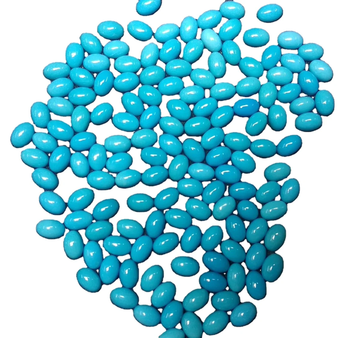 Semi Precious Arizona Turquoise Oval Gemstone Cabochon Handmade Calibrated 6x4mm Size Cabochon Turquoise Loose Stone