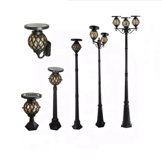 6 7 8 9 meter solar street lamp pole with one two arm solar lights outdoor street lighting pole