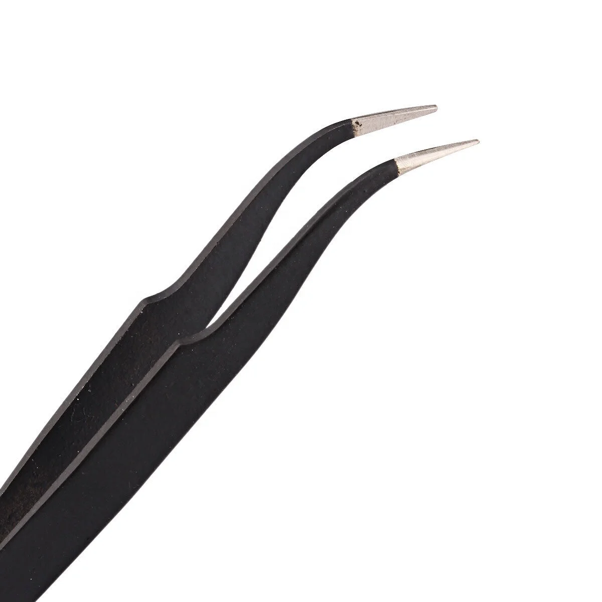 6 Pcs Precision Tweezer Set Black Electronic Purpose Non-Magnetic Stainless Steel Anti Static Tweezers Lab Purpose Tweezers