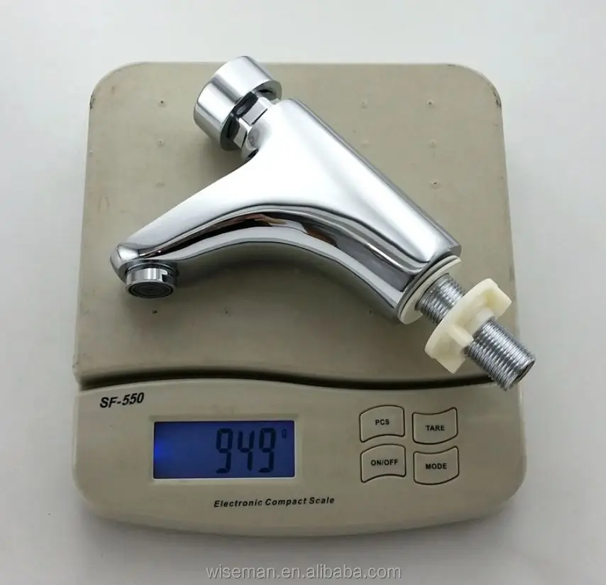 High Quality Press Button Auto Stop Full Brass Water Saving Self Closing Tap Time delay faucet for Commercial Bathroom