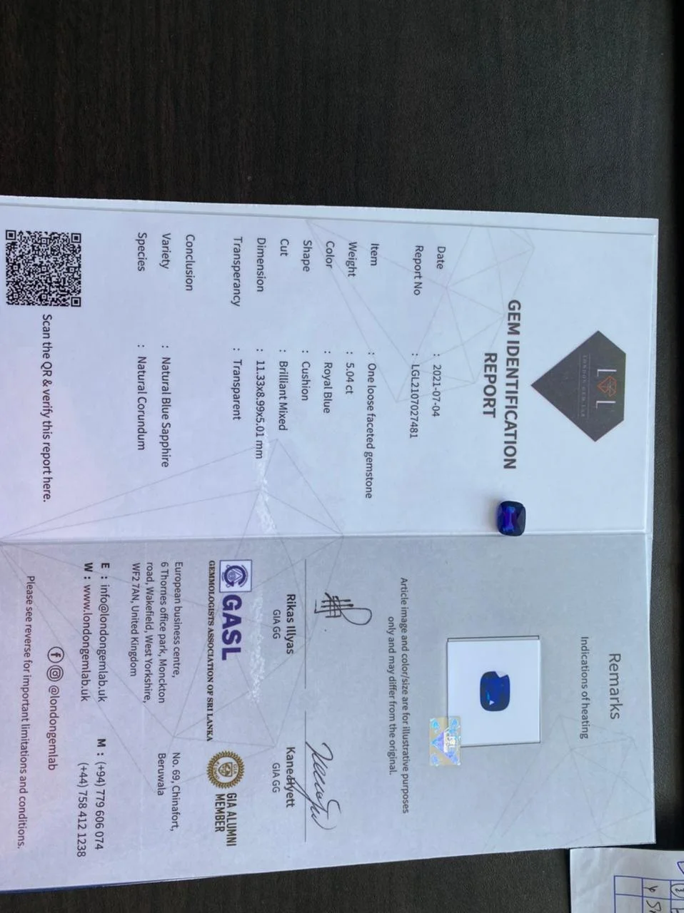  Натуральный Сертифицированный с подогревом синий сапфир блестящая огранка Смешанная форма подушки Королевский цвет свободный драгоценный камень