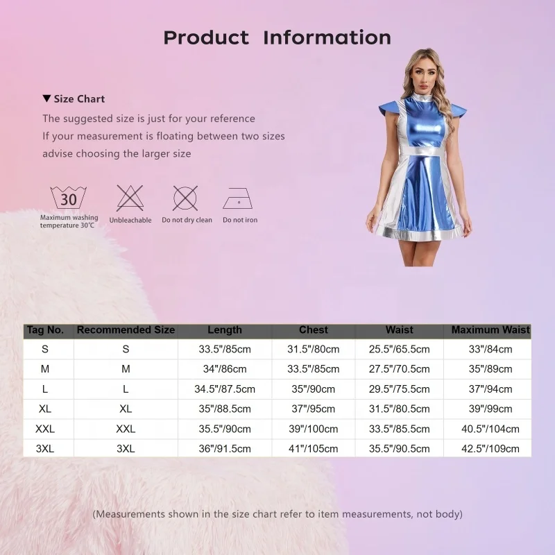 Womens Space Fighter Alien Dress-Up Costume Cap Sleeve Dance Classic Clothes Dress For Halloween Cosplay Adult Dance Clothes