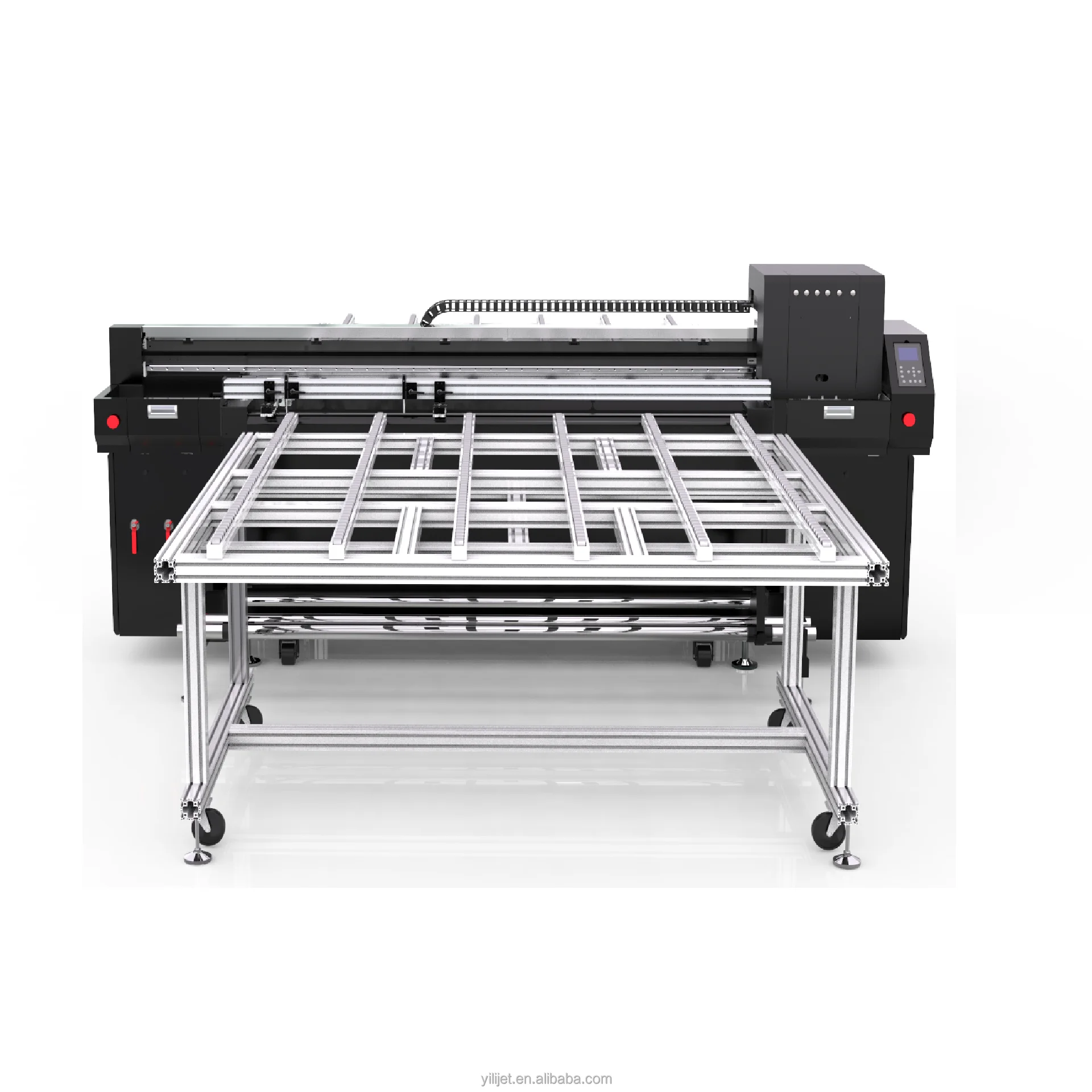 Impresora UV de cama plana para trabajo pesado, impresora uv de rollo a rollo de 1.8 m impresoras uv hbridas