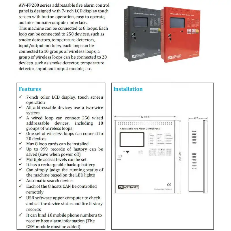 Marine Fire Alarm System Siemens Addressable WiFi