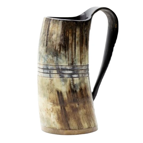High Quality New Design Horn Mug Viking Drinking Mug for Bar Party Accessories Viking Drinking Horn Mug Beer for Export
