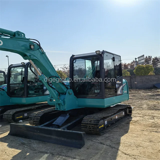 Advanced operating control system Digger Used Low fuel consumption Shanghai used nearly new  Kobelco SK60 excavator