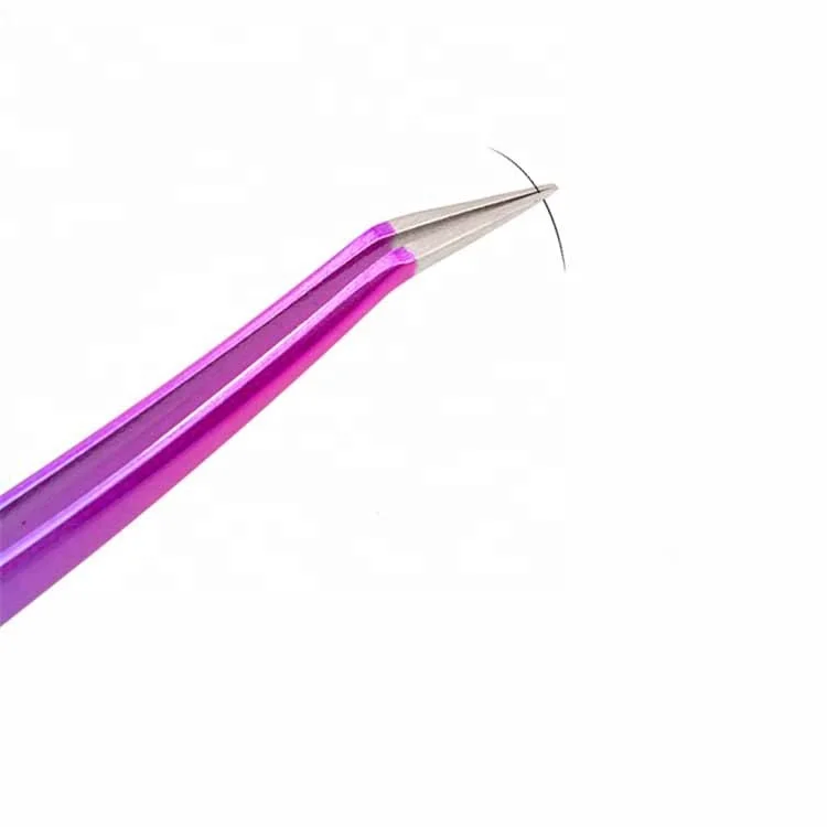 Stainless Steel Custom Tweezers Set Lash Las Eyelash Extension Tweezers Custom Volume Lash Eyelash Tweezers Rainbow Color