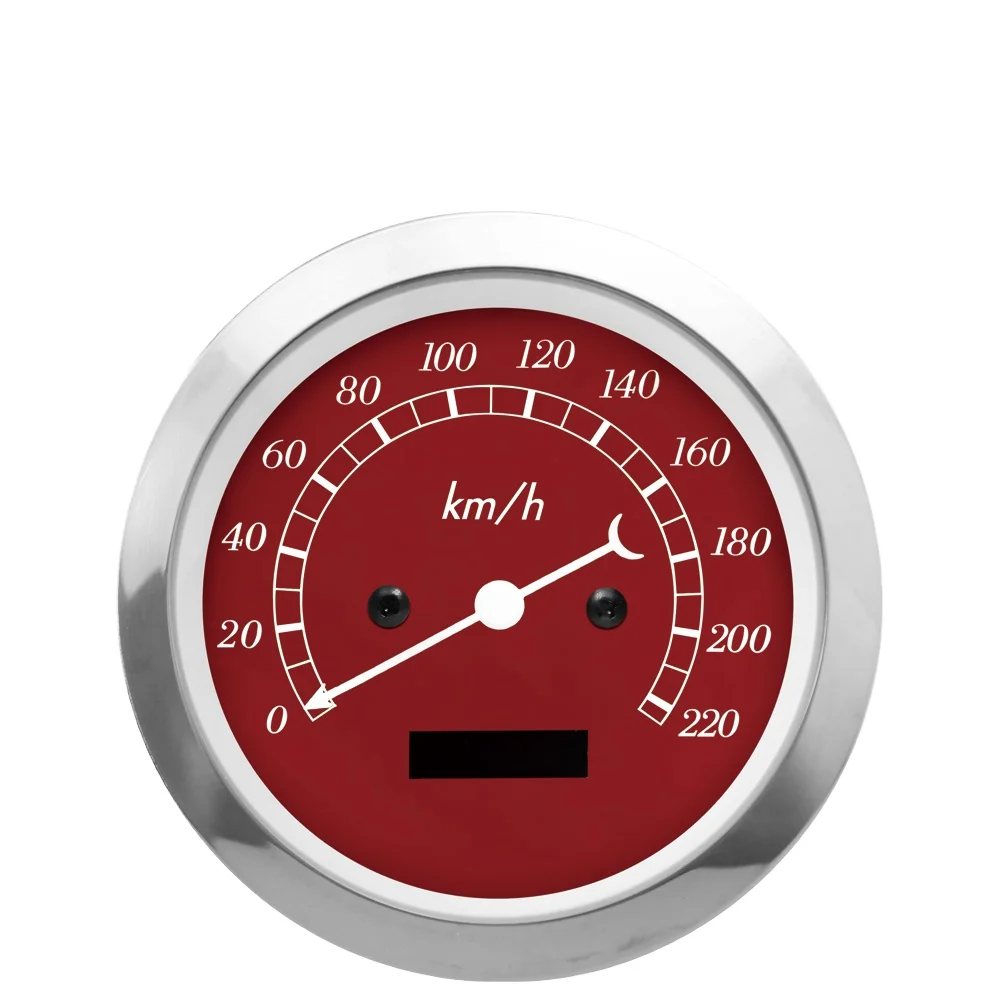 85mm cars electrical speedometer gauge by additional gps and converter kit red face universal modification car