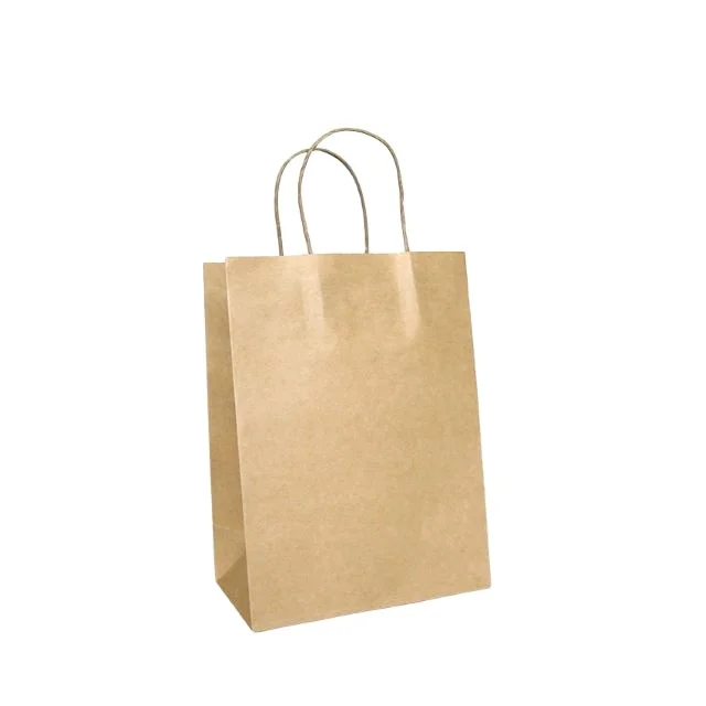 Luxury Recycled Brown Kraft Paper Bag High Quality Retail Shopping Bag  for Packaging for Gifts Milk Cartons