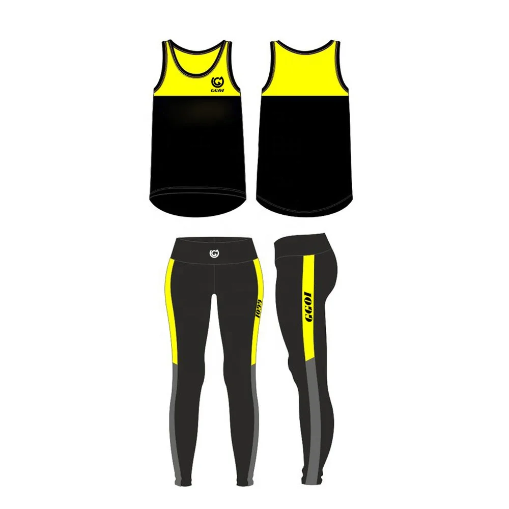 
Woman Female Yoga Top Tank Leggings Sets 