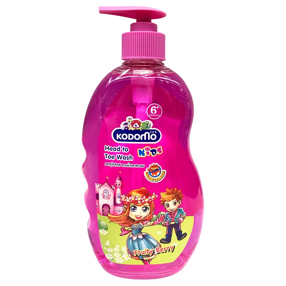 Kodomo Kids Head to Toe Wash Fruity Berry (Pink) Formula for Children