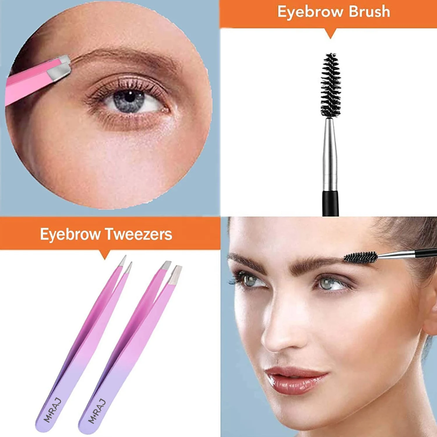 Eyebrow tweezers eyelash tweezer eyebrow plucking tweezers Pink eyebrow Plucker