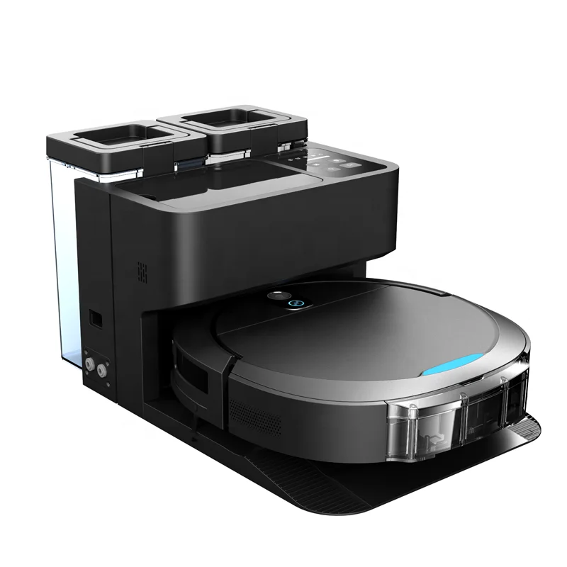 China OEM Wet Dry Intelligent Self Emptying Dust Collector Robotic Vacuum Cleaner with  5200mAh Big Battery