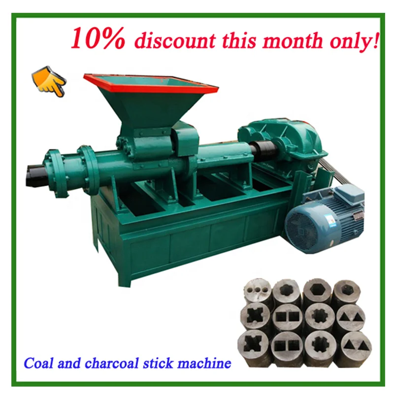 Automatic Charcoal Barbeque Machine Stick Rod Bar Briquette Making Machine With Cutter