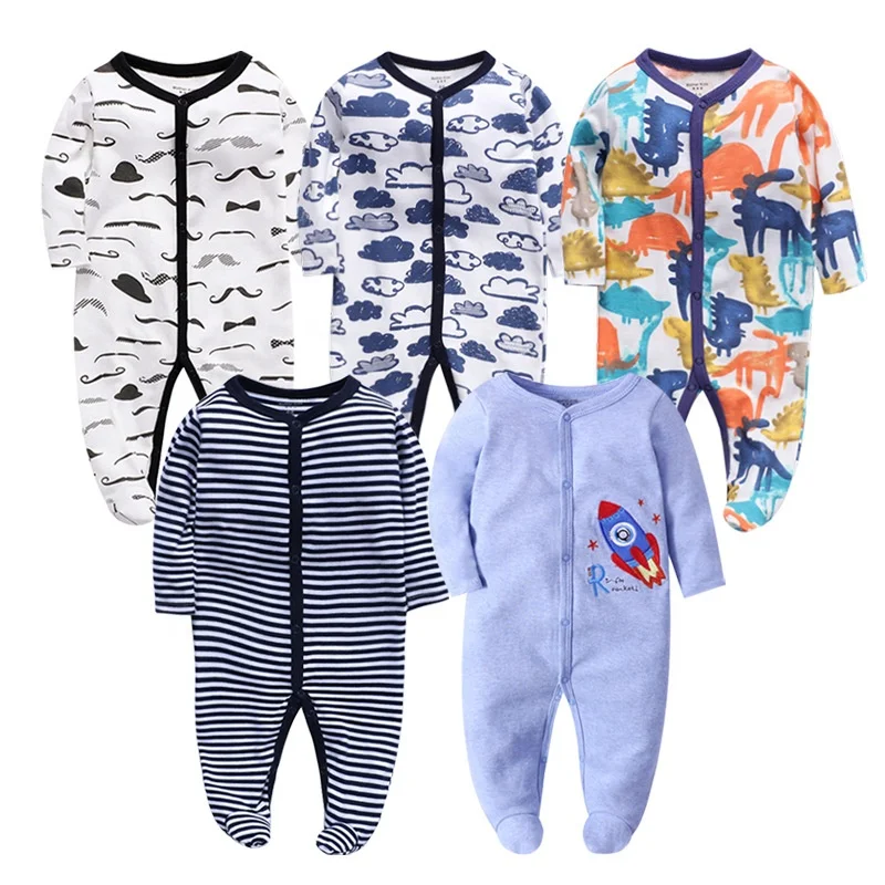 EVERYSTEP 1PCS 100% Cotton Winter Wrap Foot Romper  Long Sleeve Newborn Baby Clothes Baby Romper Clothes