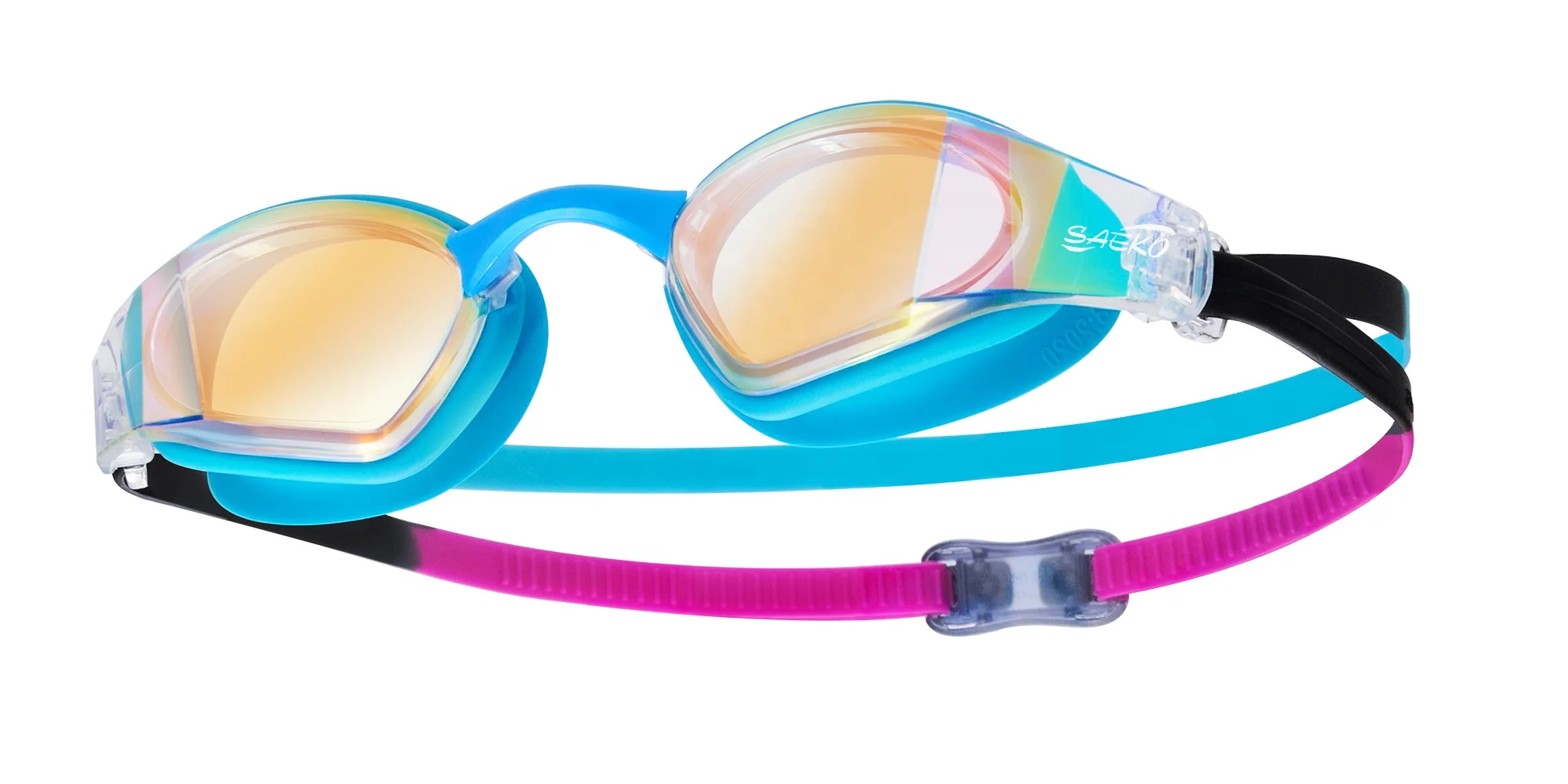 SAEKO UV Anti-Fog Silicone Swimming Goggles Adults Teens Mirror gafas de natacion oculos de natacao