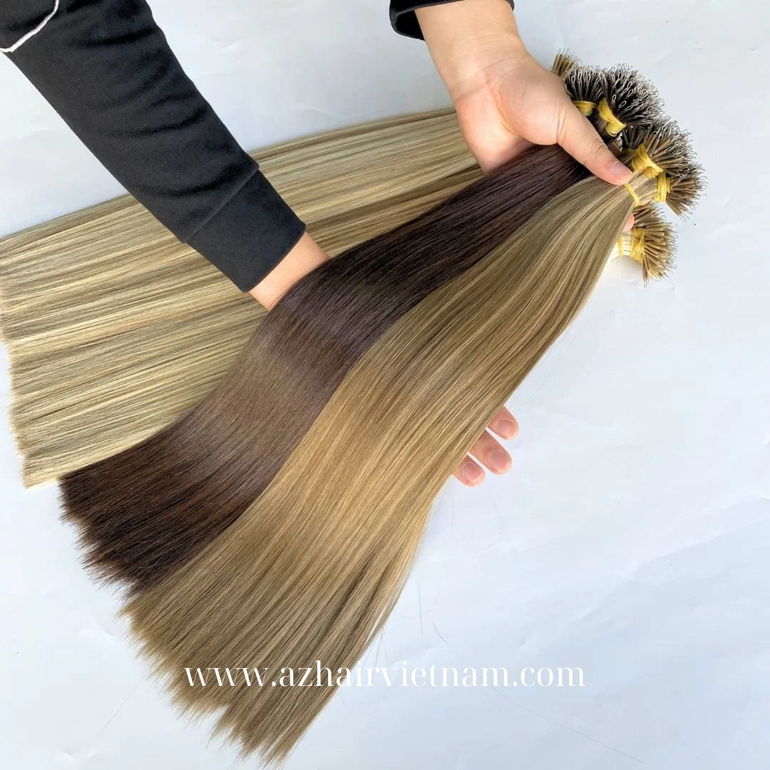 WHOLESALE 2024 HOT SELLING Vietnamese Double Drawn Pre Bonded Nano Ring Human Hair Extensions