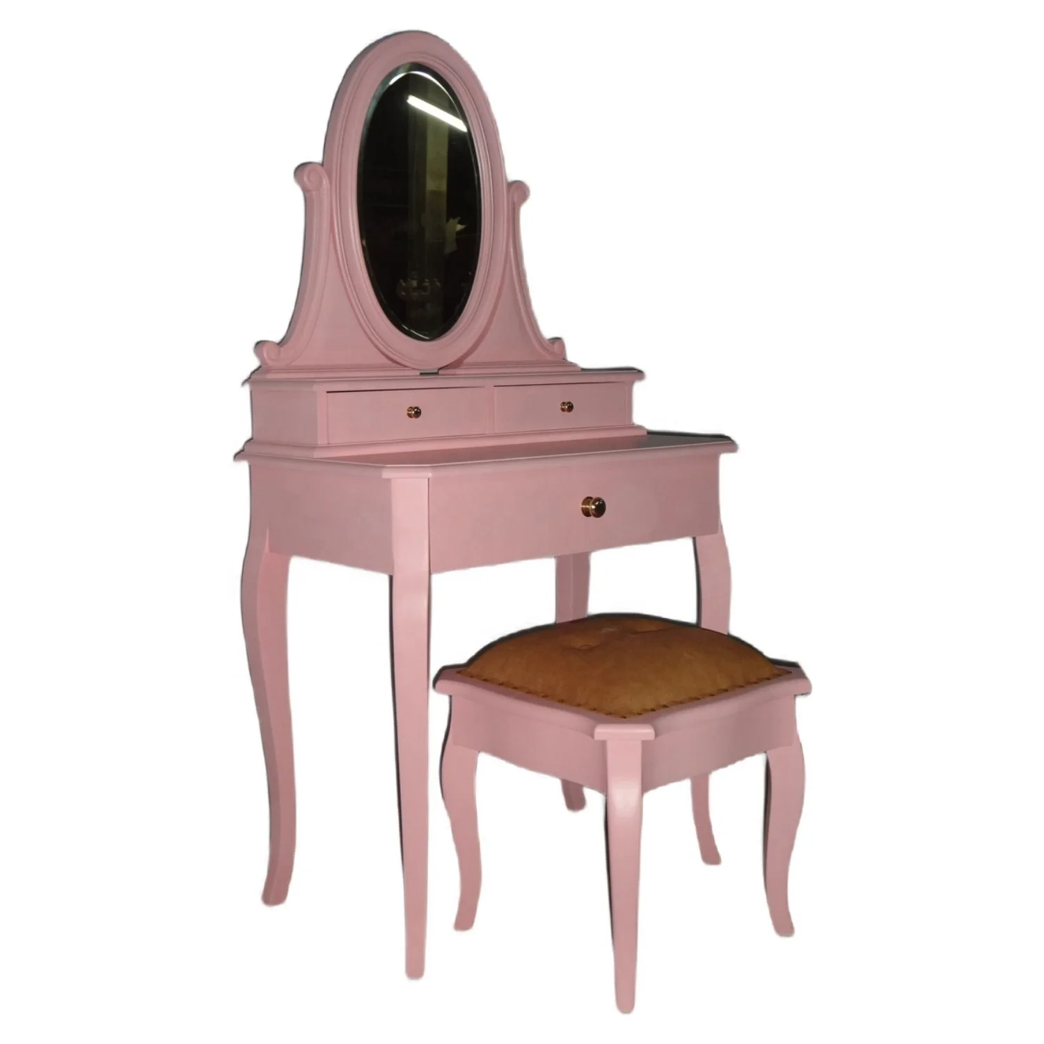Детский туалетный столик с зеркалом Классическая Детская мебель для девочек комод с табуреткой детский набор мебели для спальни
