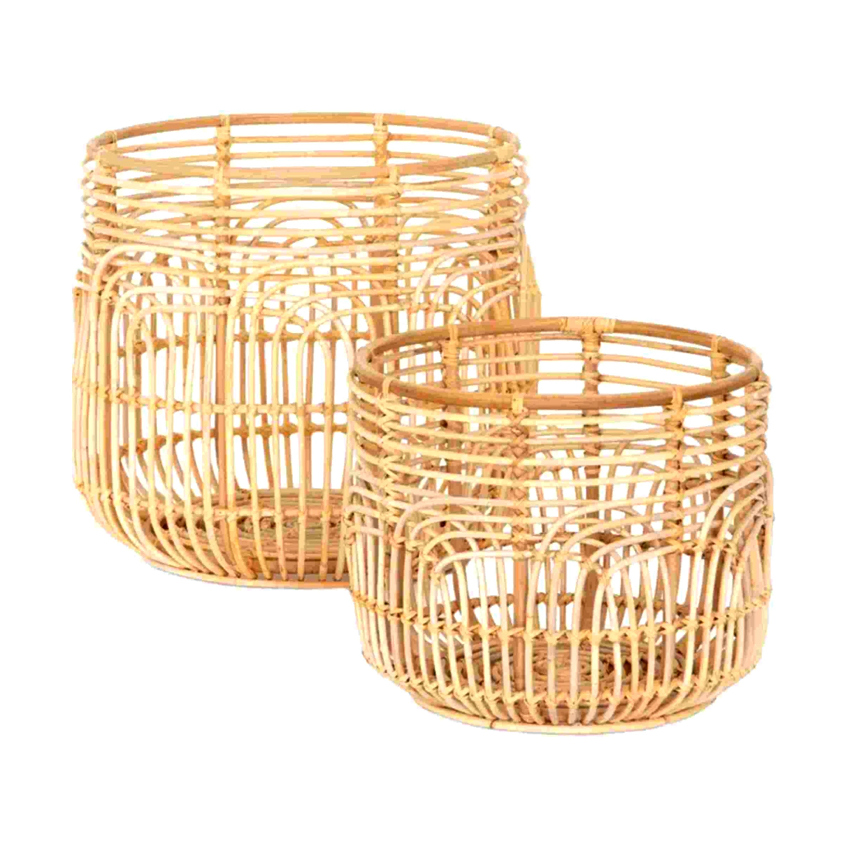 Hot Selling Kaivan Rattan Basket Round Shape with The Best Quality Rattan For Storage of Goods