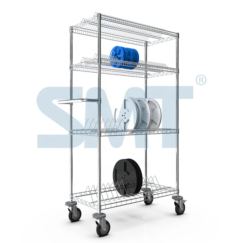 High Quality SMT Stainless steel ESD Shelf for Cleanroom Industrial metal reel shelving Warehouse Rack