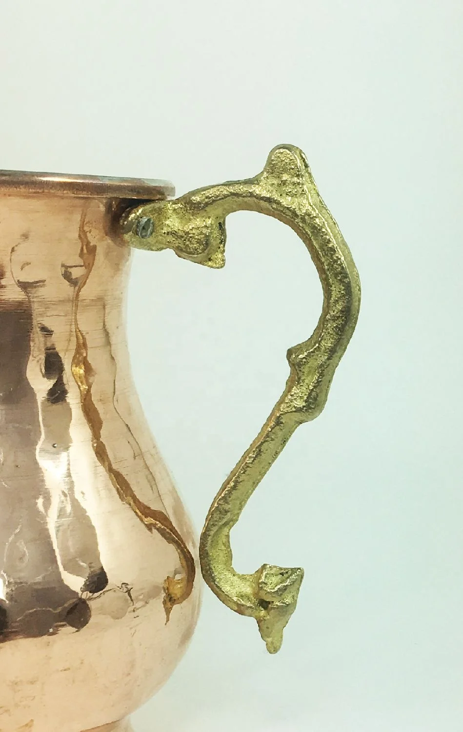 Hand Hammered Copper Pitcher for Beverage, Ayran, Drinkware,Authentic Design, Durable, Drink Cup Outdoor and Camping Activities