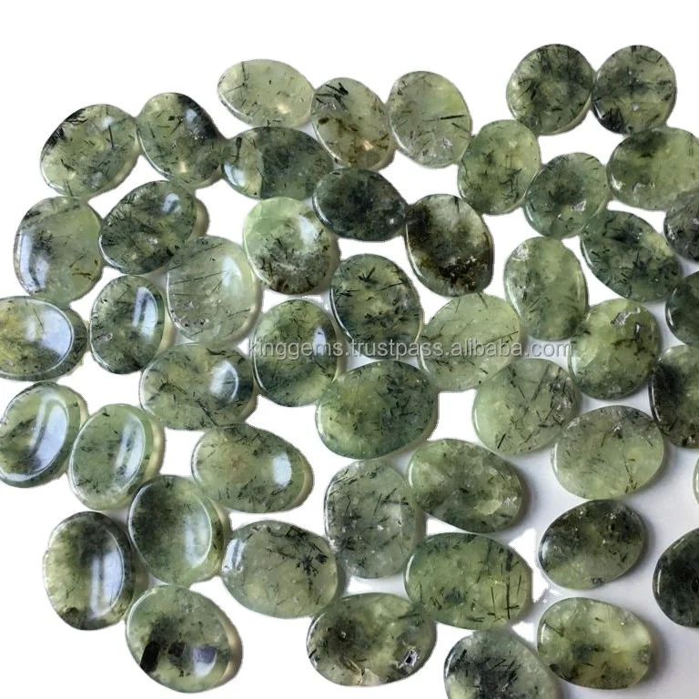 Wholesale Natural Custom Gem Crystals Healing Chakra Stones Prehnite  worry stone for reiki crystal healing meditation gemstone