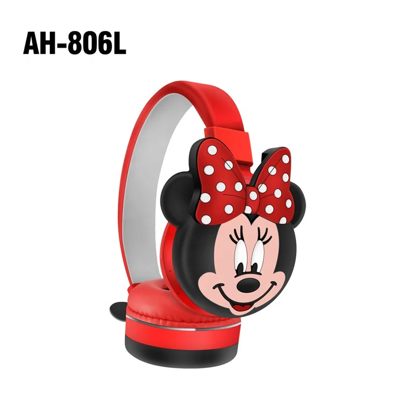 Shuoyin 2023 AH806L minnie mickey mouse wireless headset mario bro bros kids headphone cute cartoon BT headphones for Kids Girls